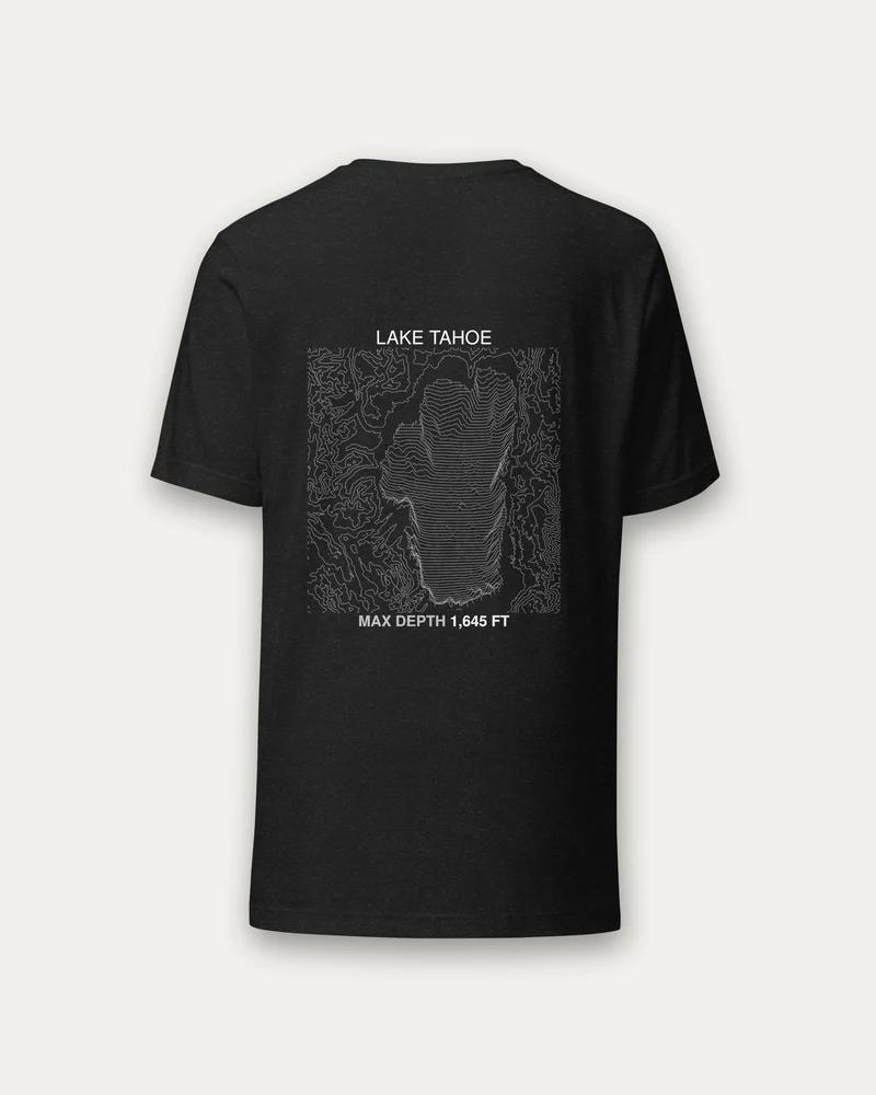 Max Depth on black heather tee